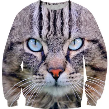 

Men's Cat Printed Sanitary Wardrobe Long Sleeve Sleeve Tide Brand Wardrobe 2019 Men's Sweatshirts Printing Blouse hoodies