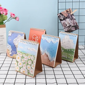 

2021 Desktop Calendar Dual Daily Schedule Table Planner Yearly Agenda Organizer Office