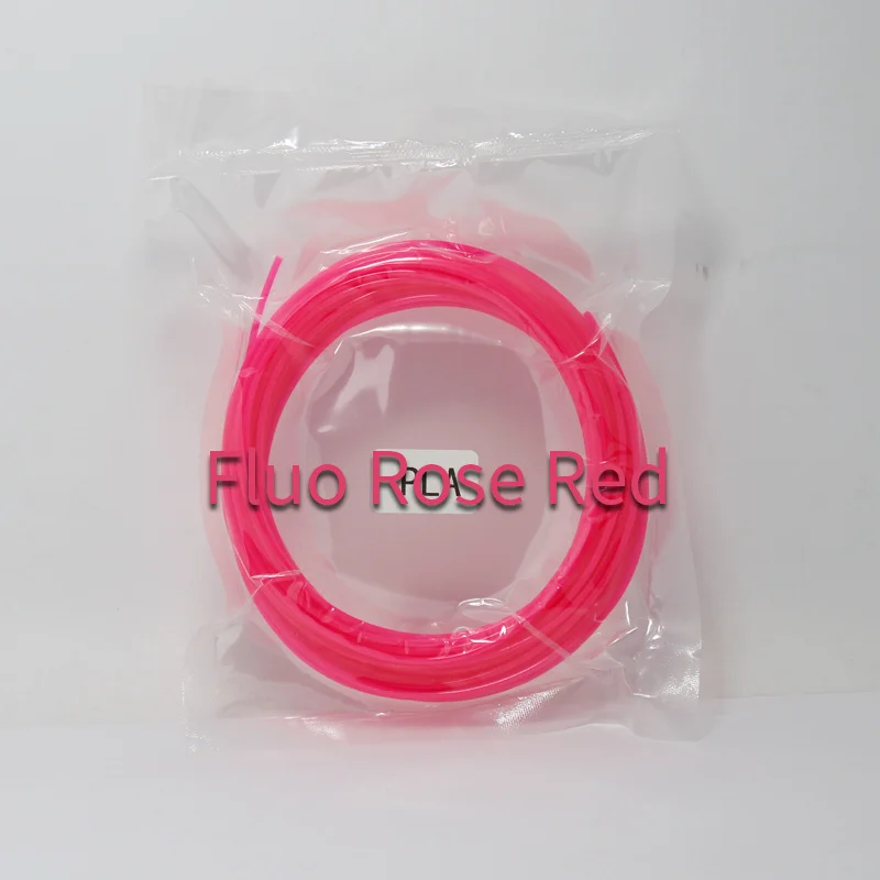 Пластик для 3D ручки 10 метров PlA 1,75 мм 3d Принтер Нити печатные материалы экструдер аксессуары Запчасти прозрачный белый дерево - Цвет: Fluo-rose red