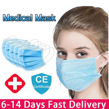 

Disposable Medical Mask Protective Mask 3 Layer Non-Woven Anti-Pollution Filter Mouth Face Mask Anti-Fog Face Cover Mouth