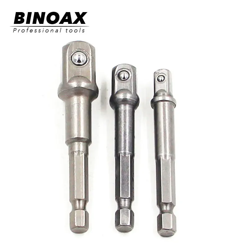 Binoax адаптер набор сверл с шестигранным хвостовиком 1/" 3/8" 1/" 3 шт. ударные инструменты