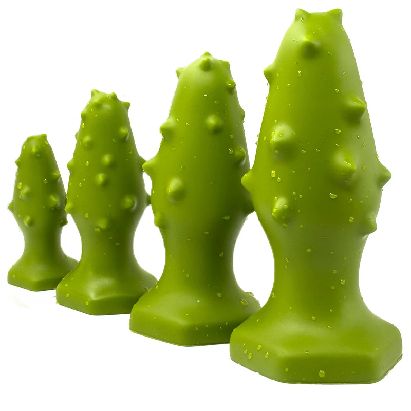 Super Huge Green Butt Plug With Thorn Soft Anal Dildo Male Prostate G Spot Massage Anus Dilator Erotic Sex Toys | Красота и здоровье