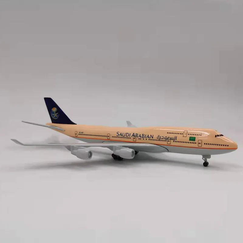 20 см 1/400 Boeing B747 модель SAUDI ARABIAN AIRLINES с базовым шасси сплав самолет коллекционный дисплей статическая модель