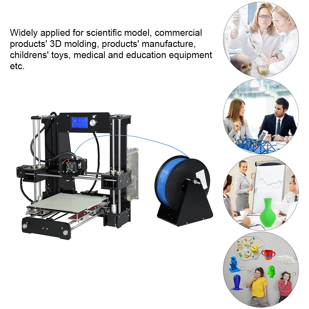 Anet A6 3d принтер наборы Настольный Reprap i3 DIY для самостоятельной сборки ЖК-экран с 16 Гб SD карты печати большой размер 220*220*250 мм
