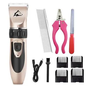 

Pet Electric Hair Clippers Rechargeable Professional Low Noise Dog Cat Hair Clipper Grooming Shaver Cutter Pets Haircut Machine
