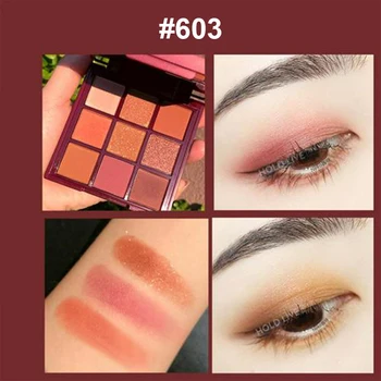 

HOLD LIVE 9 Colors Eye Shadow Palette Velvet Matte Sequins Waterproof Eyeshadow Long-lasting Silky Eye Makeup Powder TSLM1