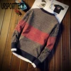 2022 Autumn Casual Men's Sweater O-Neck Striped Slim Fit Knitted Mens Sweaters Pullovers Knittwear Pullover Men Pull Homme M-XXL ► Photo 2/6
