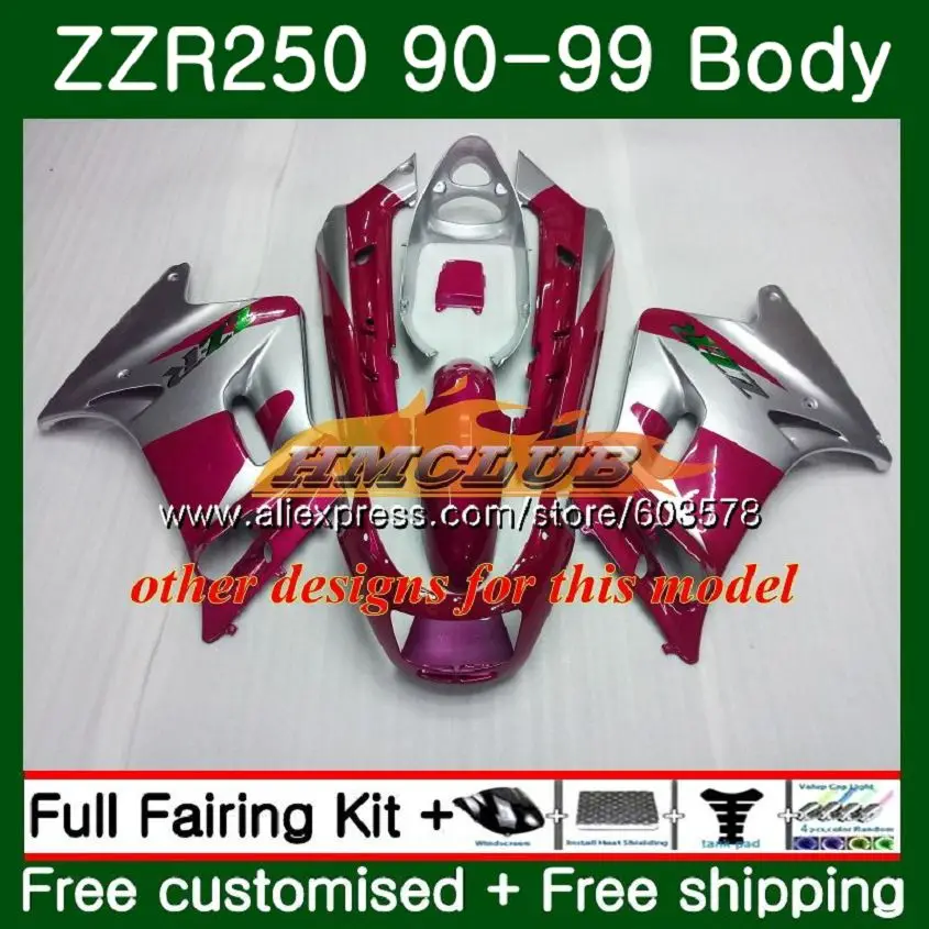 Корпус для KAWASAKI ZZR-250 90 91 92 93 94 99 1990 103CL. 44 ZZR 250 90-99 ZZR250 1991 1992 1993 1994 1999 глянцевый красный обтекатель