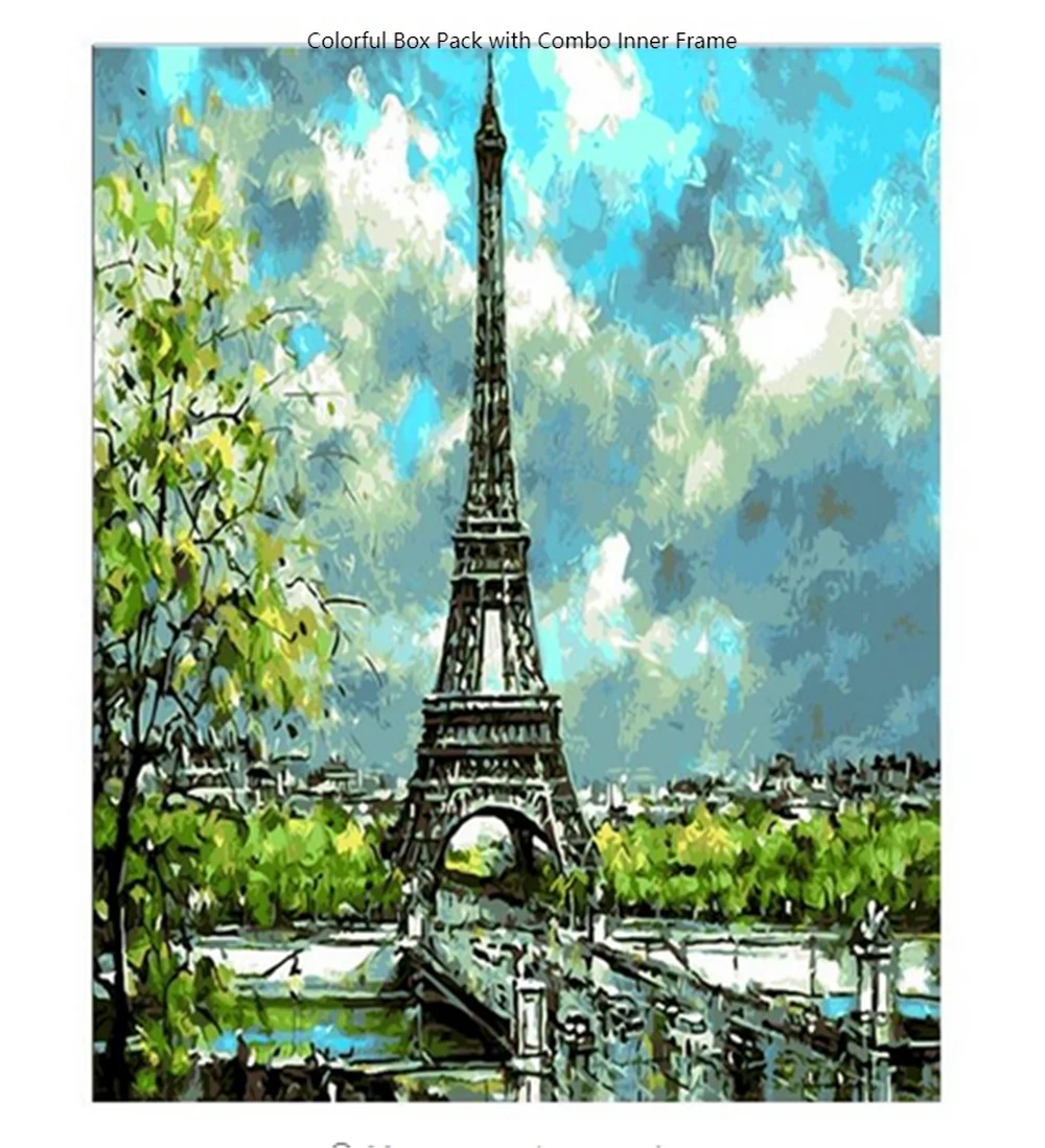 

DIY Oil Painting Colorful Canvas Self-made Artwork Paint by Number with frame Artistic DIY Set for Homebody's Depression-Killer