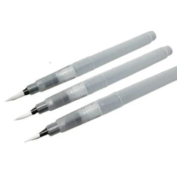 

Reusable Soft Watercolor Paint Water Absorbent Brush Calligraphy Beginners Pen Art Reusable S M L markers pen фломастеры н