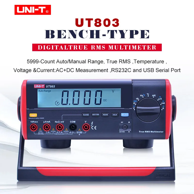 UNI-T UT801 UT802 UT803 Bechtop цифровой мультиметр AC DC Напряжение измеритель тока Сопротивление Емкость Частота Диод тестер - Цвет: UT803