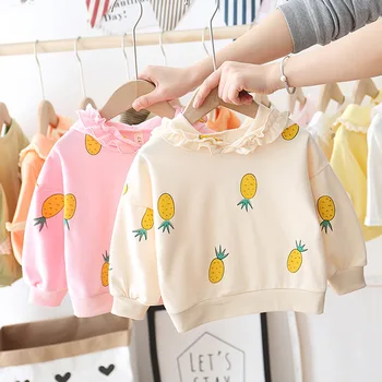 

Baby Girls Princess Hoodie New Spring Clothing Infant Cotton Hooded Tops Baby Sweater Kids Sanicebeen Print Regular Dfsf