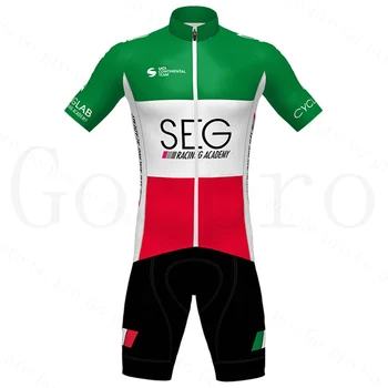 

SEG RACING ACADEMY Team Cycling Jersey 19D Bike Shorts Set MTB Ropa Ciclismo Mens Short Sleeve Bicycle Shirts Maillot Clothing