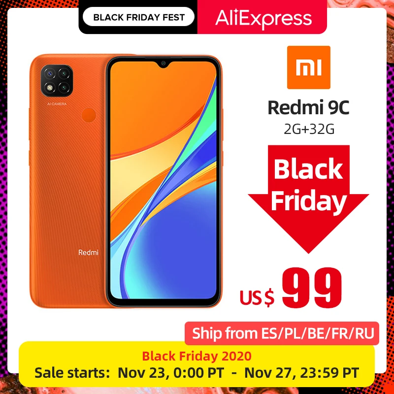 Global Version Redmi 9C 2GB 32GB Octa-core CPU