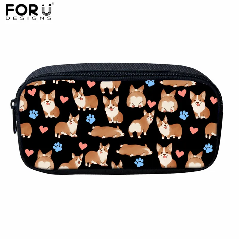 Forures/Kawaii косметичка для макияжа детей девочек и мальчиков с принтом корги большой