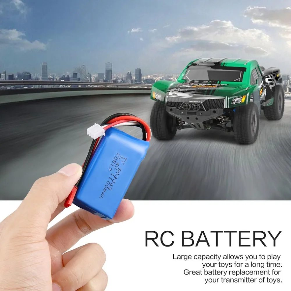 

Portable Rechargeable Remote Control Battery 7.4V 1100mAh Large Capacity RC Battery for Transmitter Toys Accessories