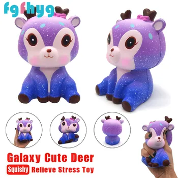 

Squishy Toy 2019Top Hot 11cm Galaxy Deer Cream Scented Slow Rising Squeeze Strap Kids Toy Gift Juguetes De Los Ninos