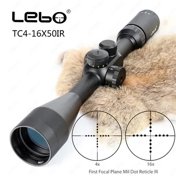 

LEBO TC 4-16X50 IR First Focal Plane Riflescope Side Parallax Mil-dot Glass Etched Reticle Rifle Hunting Shooting Tactical Scope
