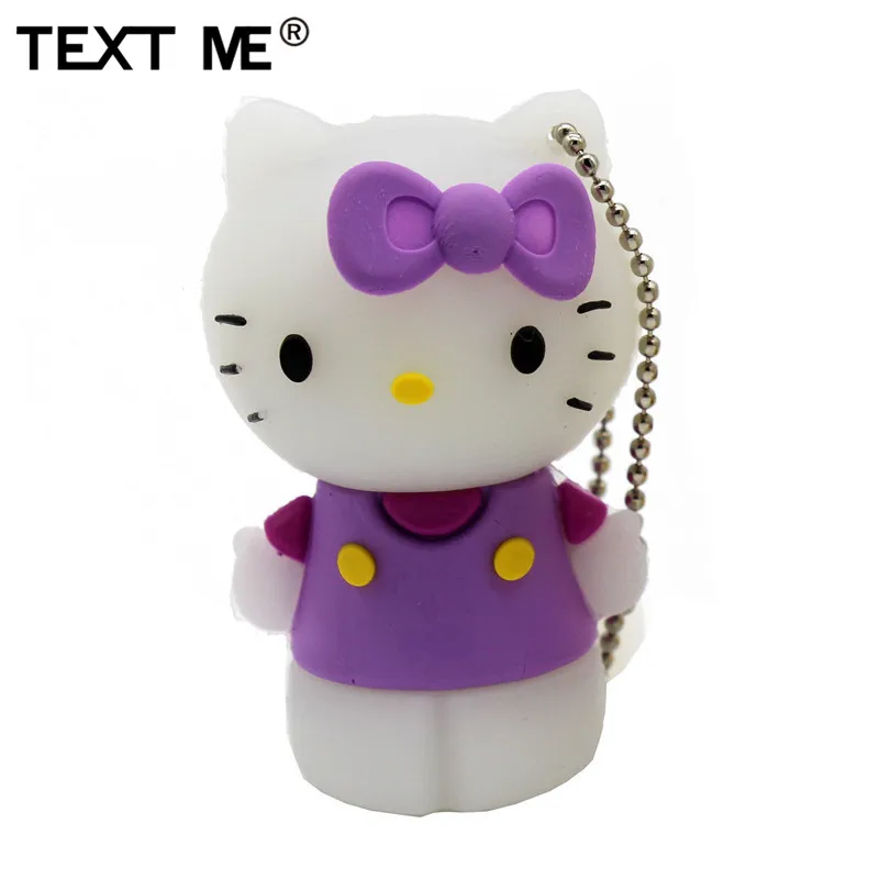 Напиши мне красный розовый, синий gree желтого цвета, с принтом «hello Kitty» с usb флэш-накопитель usb 2,0 4 GB/8 GB/16 GB/32 GB/64 Гб флешка, подарок