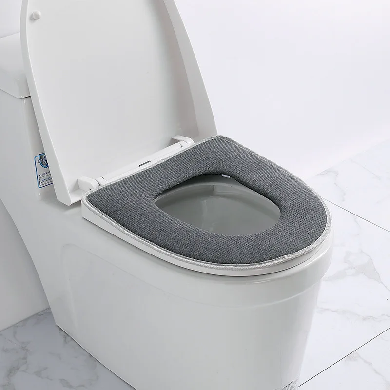 Уплотненный чехол для унитаза Зимний Теплый Мягкий моющийся коврик крышка