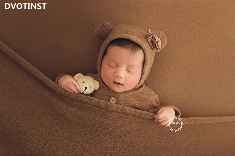 Dvotinst/реквизит для фотосъемки новорожденных; милые животные; наряды с медведем; капот; набор кукол; фон для фотосъемки в студии - Цвет: FX-8