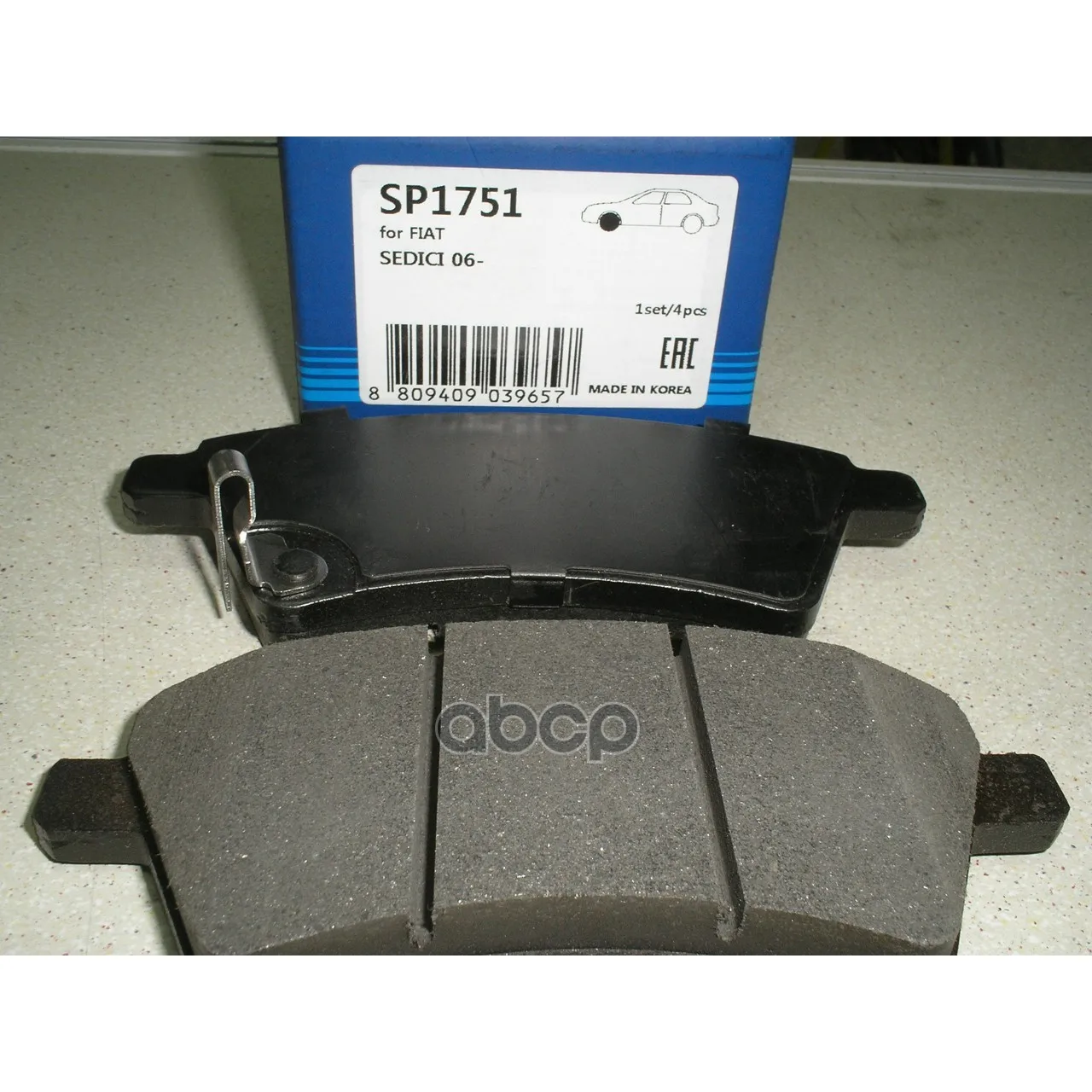 Sp1751_колодки Дисковые Передние! Fiat Sedici, Suzuki Sx4 1.5i/1.6i/1.9ddis 06 Sangsin Brake Sp1751 Sangsin brake арт. SP1751