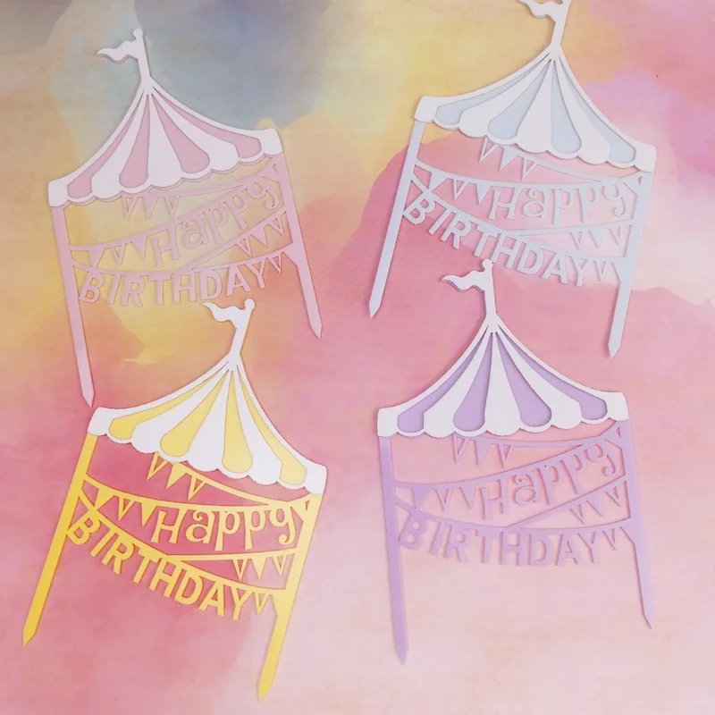 

Cakelove 1Pcs Creative Playground Cupcake Topper Happy Birthday Cake Topper For KIds Birthday Party Cake Decoration Acrylic Cake