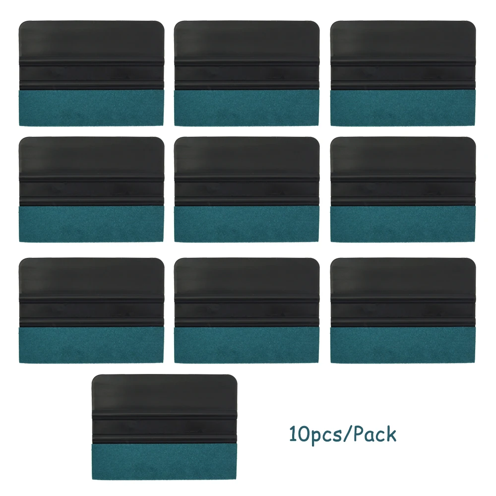 

EHDIS 10pcs Carbon Fiber Wrap Scraper Tool Vinyl Car Film No Scratch Felt Squeegee Window Tinting Sticker Water Removing Wiper