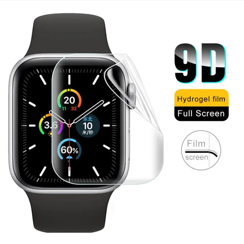 Гидрогелевая пленка с полным краем защитный чехол для iwatch 4/5/6/ SE 40 мм 44 Защита