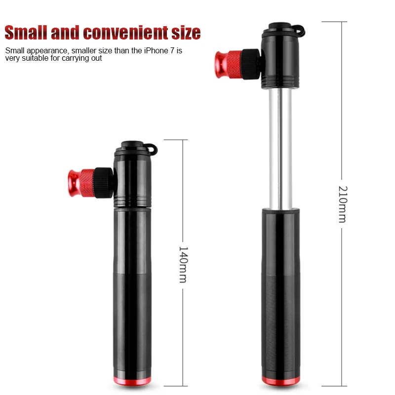 

Bike Tool Mini Bike Pump Hand-push Portable Nitrogen-filled Bicycle Mountain Bikes Tire Pump ZJ55