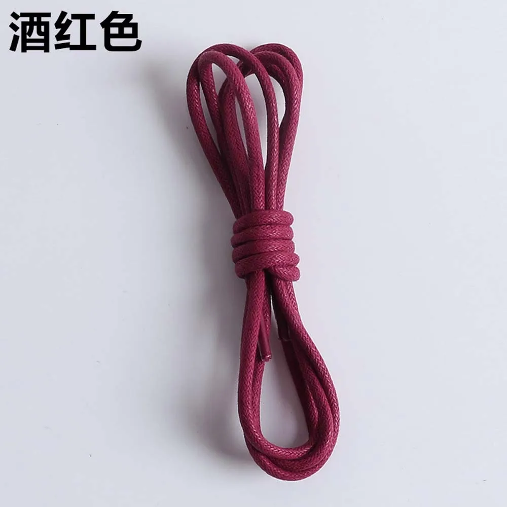 redwine Вощеный хлопок тонкие Круглые Шнурки платье восковой шнур шнурки броги обувь Мартин ботинки шнурки - Цвет: redwine