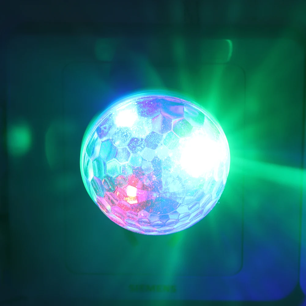 1 шт. мини-светодиод машины USB атмосферный свет DJ RGB мини красочная музыкальная лампа для USB-C телефона Голосовое управление волшебный шар