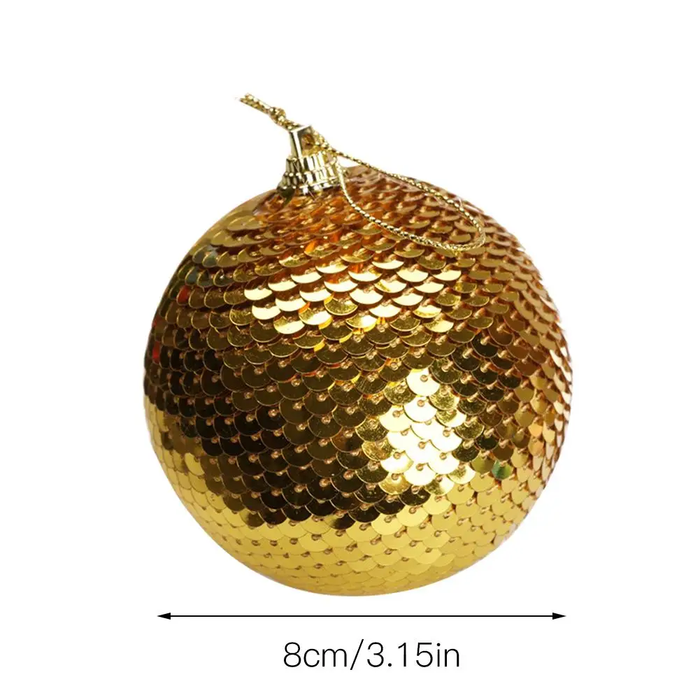 8 см цветные украшения шар Рождественская елка висячие украшения блестящий шар для дома Бар вечерние украшения