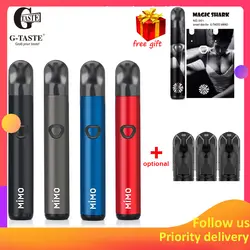 Pod Vape kit G-taste Mimo pod kit 450 мАч встроенный аккумулятор 1,3 мл емкость бокового наполнения pod system kit e-cigs vs minifit veiik pod