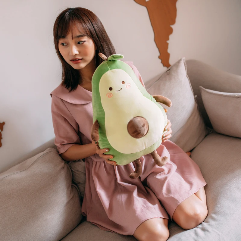 Милые мягкие плюшевые игрушки kawaii авокадо фрукты подушка для дивана мультяшная