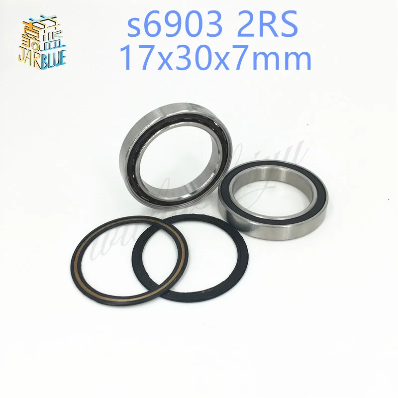 

Free shipping 6903-2RS 6903 2RS 61903 17*30*7mm hybrid ceramic deep groove ball bearing 17x30x7mm for bicycle part 6903RS