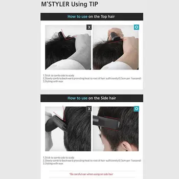 

Professional Men Heat Hair Styling Ceramic Curler Straightener Multifunctional Hair Comb Brush Hair Volumize Straighten