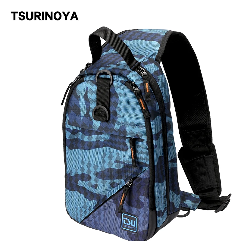 TSURINOYA Men Women Single Shoulder Fishing Bags E1 32*21*9cm Waterproof Multifunctional Tackle Outdoor Travel Lure Bag | Спорт и