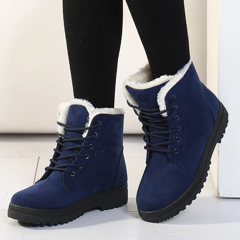 

Women Snow Boots for ladies Women Winter Shoes Heels Winter Boots Ankle Botas Mujer Warm Plush Insole Shoes Woman