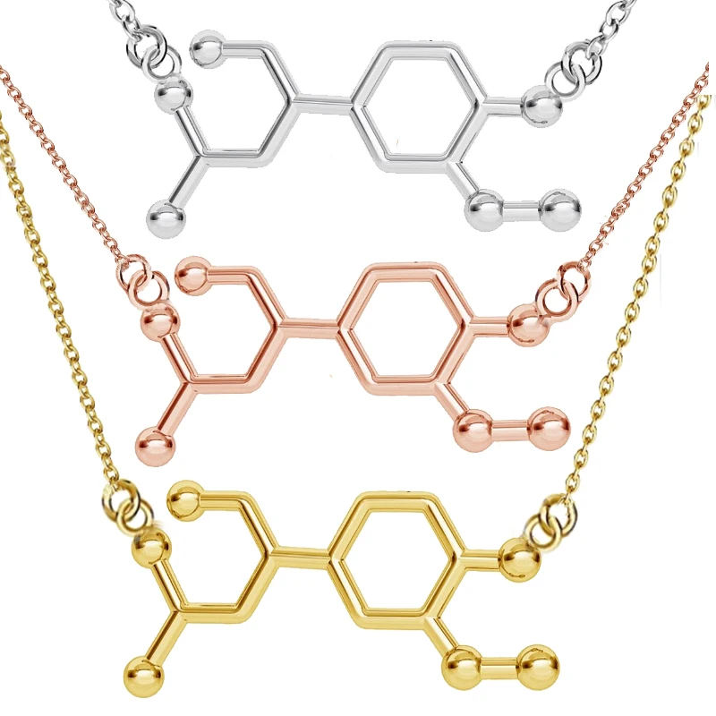 Адреналин ожерелье с дизайном молекула Science Jewelry химия Модный кулон ювелирные