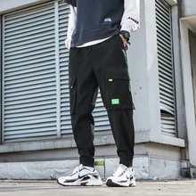 Осенние мужские брюки карго, высокое качество, полиэстер, повседневные штаны, много карманов, удобные, модные, свободные брюки карго, мужские 1008