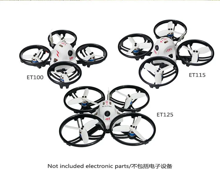 

Kingkong ET100 ET115 ET125 100mm 115mm 125mm Mini FPV Mark Drone RC Kit Quadcopter Drone Mark UAV Mark DIY