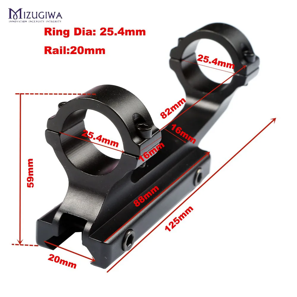 MIZUGIWA 25,4 мм/30 мм тактическое сверхмощное двойное кольцо консольное Крепление для винтовки
