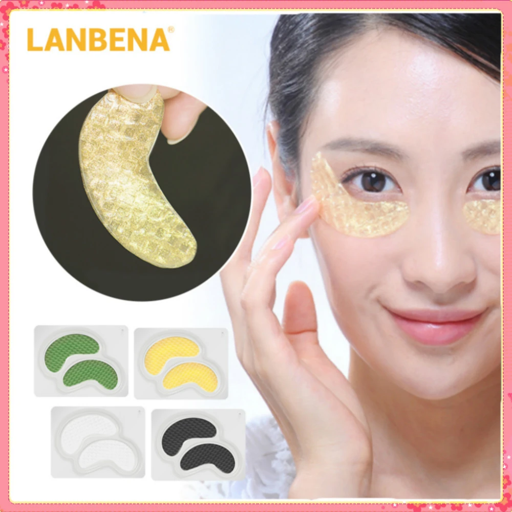 

LANBENA 24K Gold Collagen Crystal Mask Moisturizing Eye face Mask Eye Patch Anti Aging Wrinkle Eye Care Remove Dark Circles 5pcs