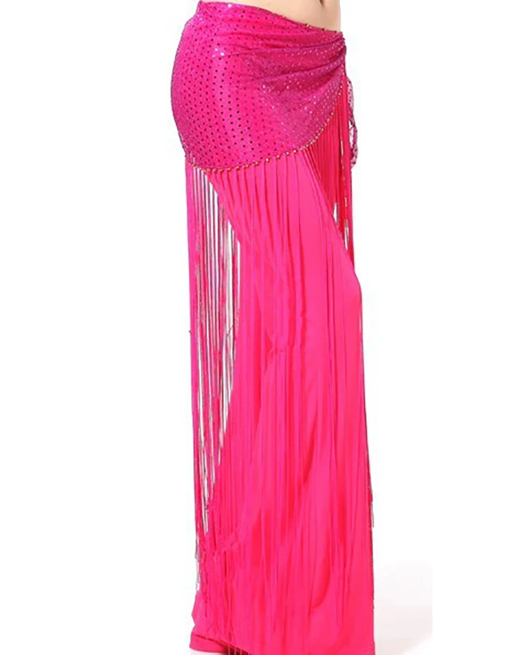 BAtlam Danza dell'Anca della Cintura Triangolo Asciugamano Ballo Latino Nappa Sciarpa Anca Vita Frange Danza del Ventre Anca (Colore : Style T) (Style M