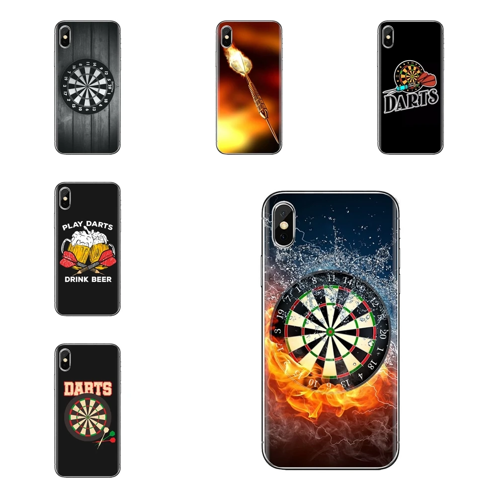 Transparent Soft Shell Covers For Xiaomi Redmi 4 3 3S Pro Mi3 Mi4 Mi4i Mi4C Mi5 Mi5S Mi Max Note 2 Fashion Simple Dart Games |