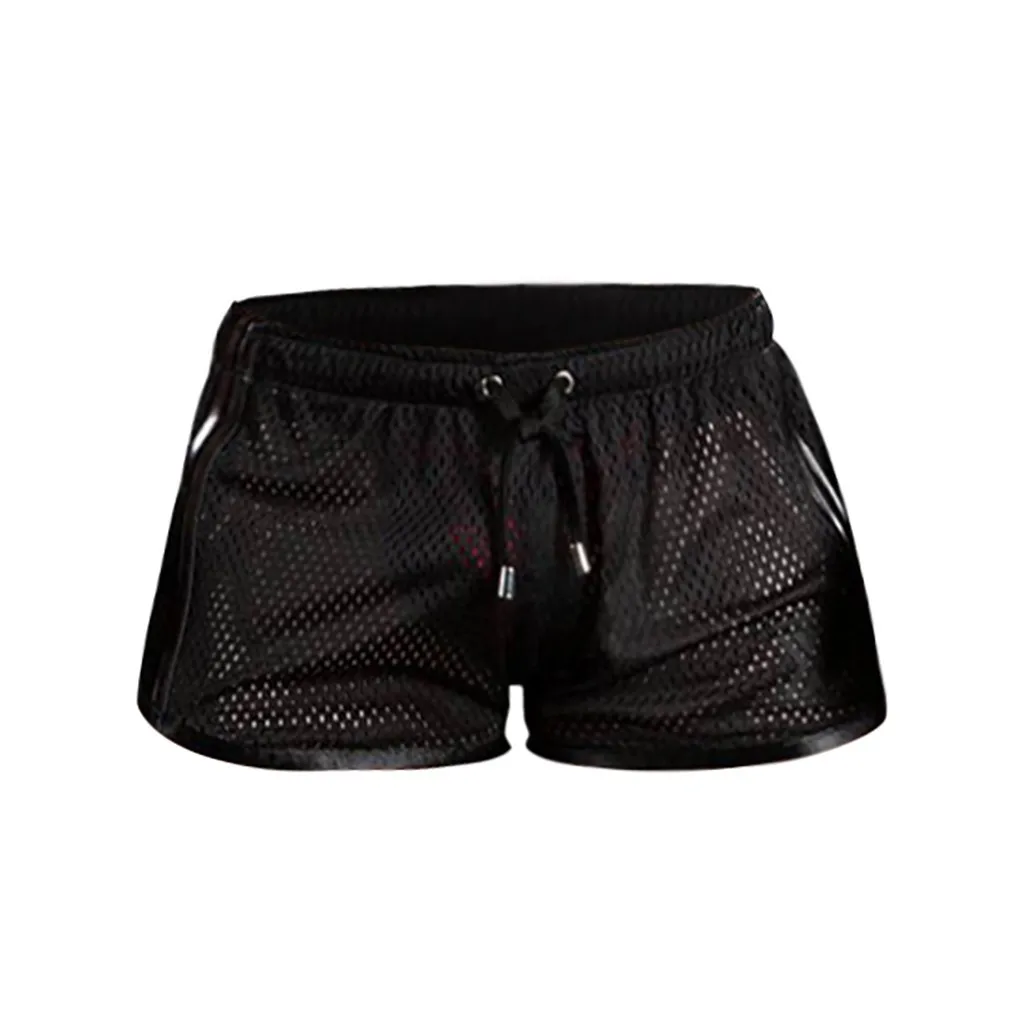 Mens Sport Running Shorts Quick Dry Grid Workout Short Pants 2025 Summer Cool Breathable Mesh Men Beach Swim Shorts Sweatpants 2