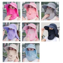 Унисекс Открытый Спорт Рыбалка Пешие прогулки шляпа Wandelen Кемпинг визир Hoed UV Bescherming Gezicht Hals крышка Vissen cap