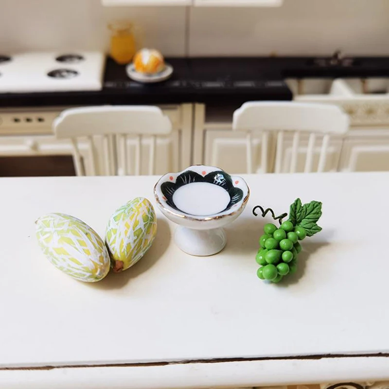 1 шт. мини-блюдо для фруктов кукольного домика 1:12 керамический поднос десертная