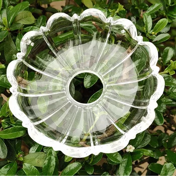 

2pcs/lot D110XH26mm European style 12 petals flower glass bowl chandelier decorative disc.E14 tray lighting accessories